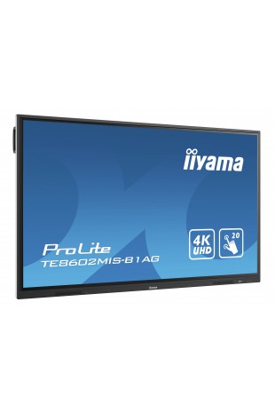 iiyama TE8602MIS-B1AG affichage de messages Écran plat interactif 2,18 m (86") IPS Wifi 350 cd m² 4K Ultra HD Noir Écran