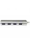 StarTech.com Hub USB 3.0 compact à 4 ports avec câble intégré - Argent