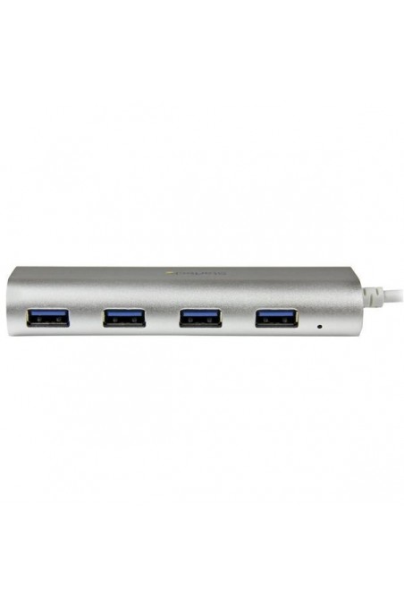 StarTech.com Hub USB 3.0 compact à 4 ports avec câble intégré - Argent