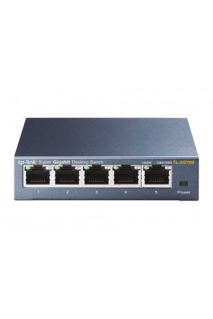 TP-Link TL-SG105 Unmanaged Gigabit Ethernet (10 100 1000) Zwart