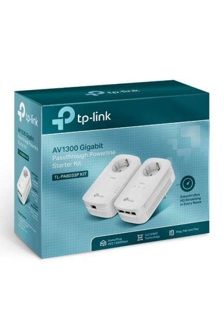 TP-Link TL-PA8033P KIT PowerLine-netwerkadapter 1300 Mbit s Ethernet LAN Wit