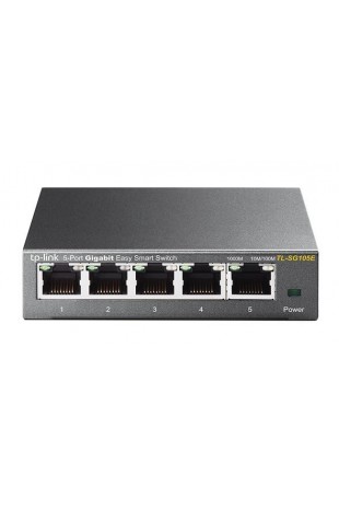 TP-Link TL-SG105E Unmanaged L2 Gigabit Ethernet (10 100 1000) Zwart