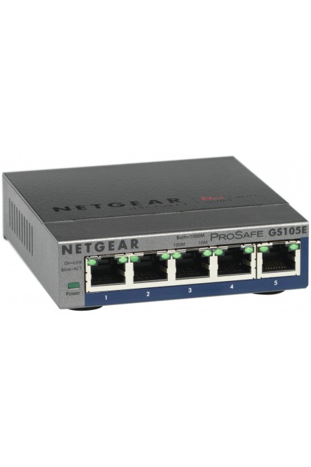 NETGEAR GS105E-200PES commutateur réseau Géré L2 L3 Gigabit Ethernet (10 100 1000) Gris