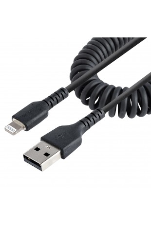 StarTech.com Câble USB vers Lightning de 50cm - Certifié Mfi - Adaptateur USB Lightning Noir, Gaine durable en TPE - Cordon