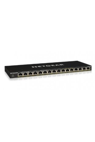 NETGEAR GS316P Non-géré Gigabit Ethernet (10 100 1000) Connexion Ethernet, supportant l'alimentation via ce port (PoE) Noir