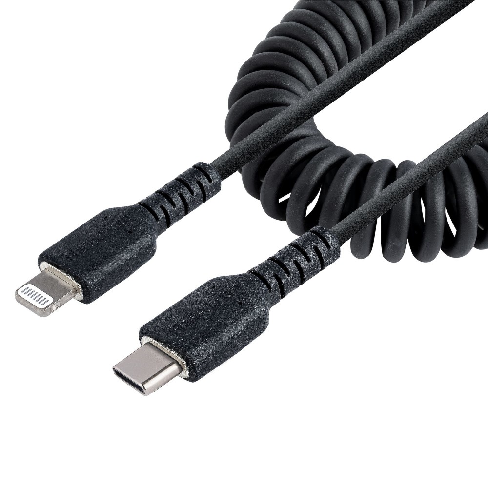 StarTech.com Câble USB-C vers Lightning de 50cm - Adaptateur USB C vers Lightning Noir Certifié Mfi, Gaine Durable en TPE -