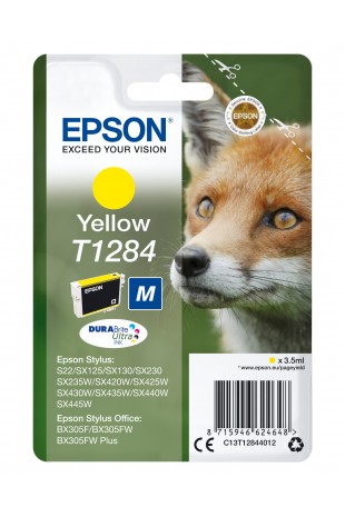 Epson Fox Singlepack Yellow T1284 DURABrite Ultra Ink