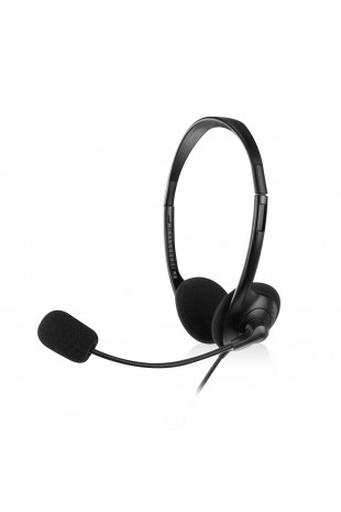 Ewent EW3567 hoofdtelefoon headset Bedraad Hoofdband Oproepen muziek Zwart